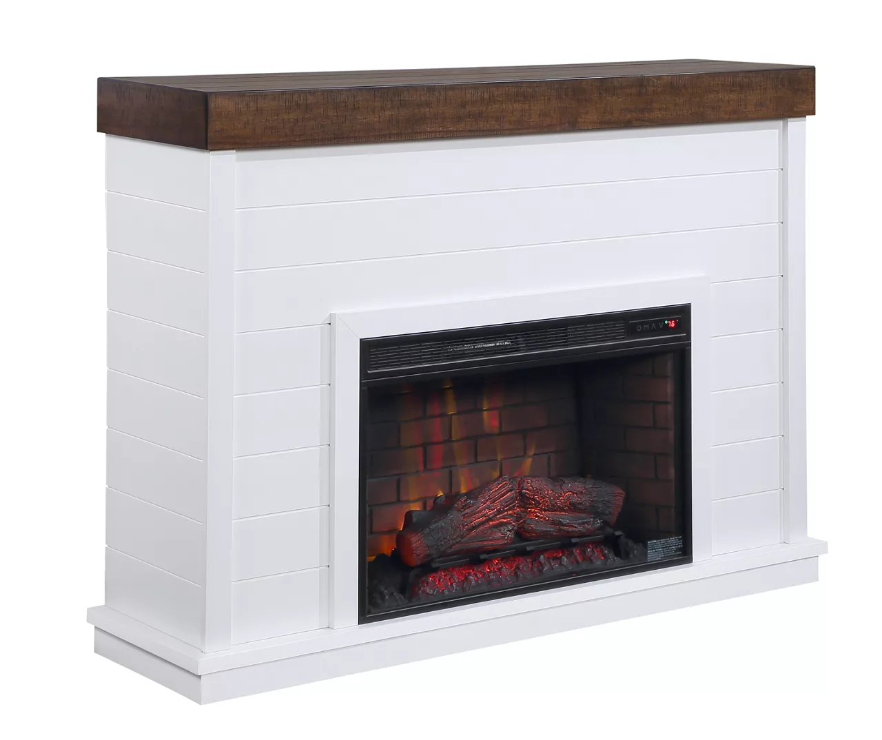 62" White Shiplap Grand Electric Fireplace 3 62" White Shiplap Grand Electric Fireplace