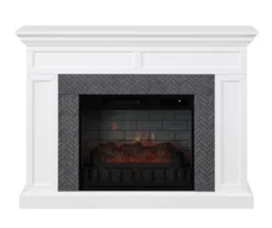48" Faux Herringbone Mantel Electric Fireplace