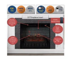 48" Faux Herringbone Mantel Electric Fireplace -Chic Furniture Store 810617761 M7