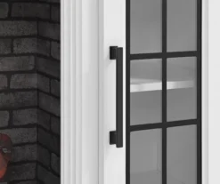 60" White 2-Door Electric Fireplace Console -Chic Furniture Store 810618088 A8 1