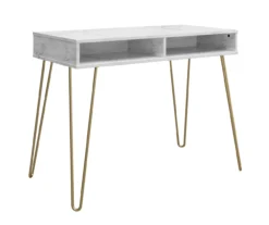 Novogratz Athena Faux Marble 2-Cubby Computer Desk -Chic Furniture Store 810618403 4