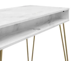 Novogratz Athena Faux Marble 2-Cubby Computer Desk -Chic Furniture Store 810618403 5