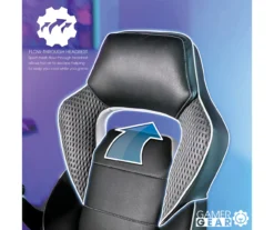 White & Black Faux Leather Gaming Chair -Chic Furniture Store 810618952 A0 6