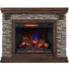 50" Madison Pine & Faux Stone Electric Fireplace -Chic Furniture Store 810620258 A0 1
