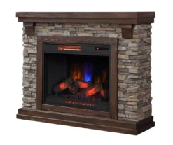 50" Madison Pine & Faux Stone Electric Fireplace -Chic Furniture Store 810620258 A0 3
