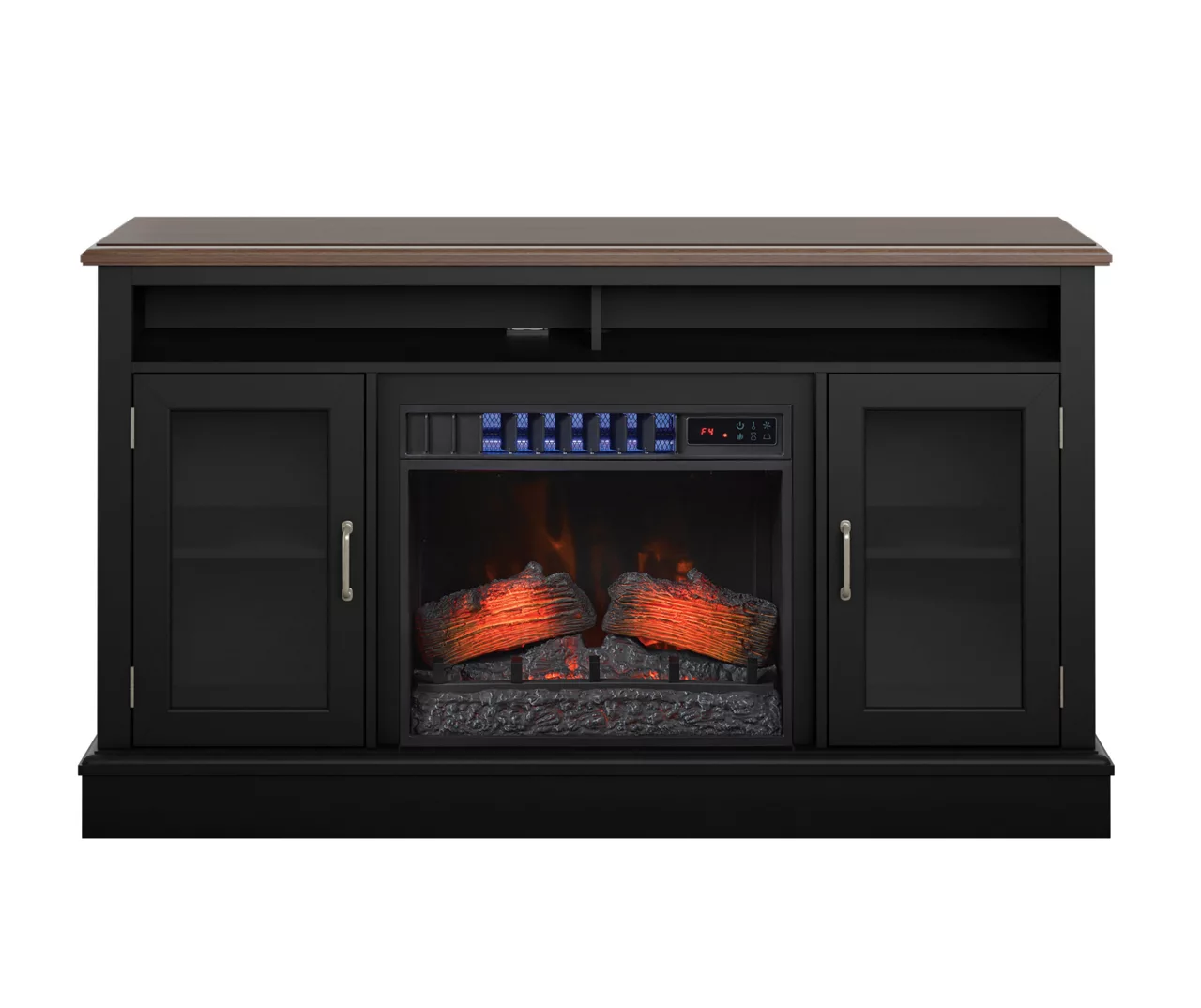 59.5" Black CoolGlow Electric Fireplace & Fan Console 3 59.5" Black CoolGlow Electric Fireplace & Fan Console