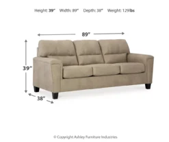 Tishen Pebble Sand Faux Leather Sofa -Chic Furniture Store 810669841 A0 3