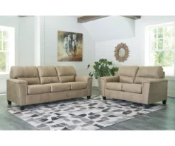 Tishen Pebble Sand Faux Leather Sofa -Chic Furniture Store 810669841 A1 3