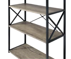 Corday Gray Wood 4-Shelf Open Bookcase -Chic Furniture Store 810680821 A8