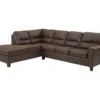 Signature Design By Ashley Navi Chestnut Faux Leather Sectional With Left-Facing Chaise -Chic Furniture Store combo760014