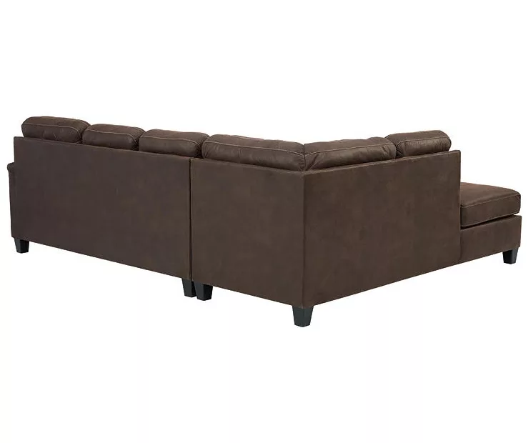 Signature Design By Ashley Navi Chestnut Faux Leather Sectional With Left-Facing Chaise 5 Signature Design By Ashley Navi Chestnut Faux Leather Sectional With Left-Facing Chaise - Image 3