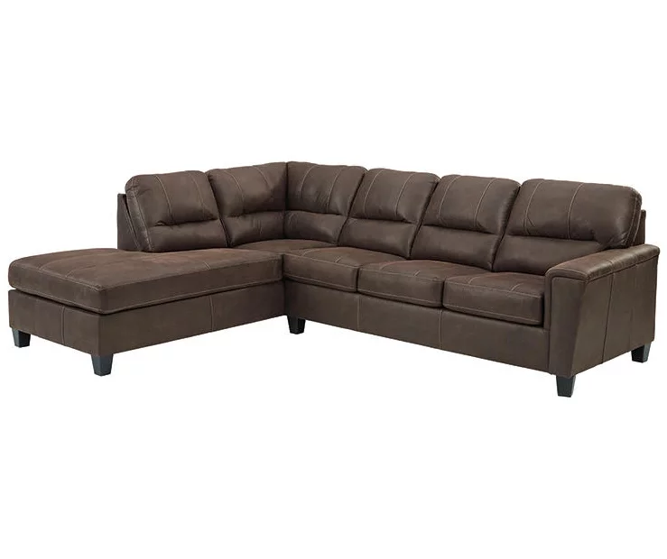 Signature Design By Ashley Navi Chestnut Faux Leather Sectional With Left-Facing Chaise 3 Signature Design By Ashley Navi Chestnut Faux Leather Sectional With Left-Facing Chaise