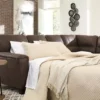 Signature Design By Ashley Navi Chestnut Faux Leather Sleeper Sectional With Right-Facing Chaise -Chic Furniture Store combo760017