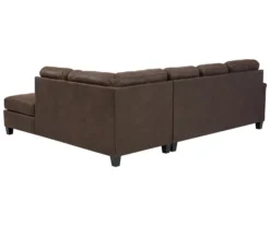 Signature Design By Ashley Navi Chestnut Faux Leather Sleeper Sectional With Right-Facing Chaise 10 Signature Design By Ashley Navi Chestnut Faux Leather Sleeper Sectional With Right-Facing Chaise -Chic Furniture Store combo760017 3