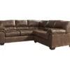 Signature Design By Ashley Bladen Coffee 2-Piece Faux Leather Sectional With Right-Facing Loveseat -Chic Furniture Store combo760019