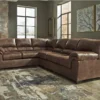 Signature Design By Ashley Bladen Coffee 3-Piece Faux Leather Sectional With Right-Facing Loveseat -Chic Furniture Store combo760020 2