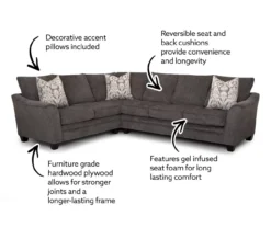 Broyhill Rotherton Dark Gray Sectional -Chic Furniture Store combo770001 6