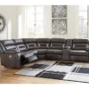 Signature Design By Ashley Kincord 4-Piece Faux Leather Power Reclining Sectional With Right-Arm-Facing Console Sofa -Chic Furniture Store combo800018