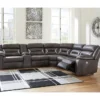 Signature Design By Ashley Kincord 4-Piece Faux Leather Power Reclining Sectional With Left-Arm-Facing Console Sofa 2 Signature Design By Ashley Kincord 4-Piece Faux Leather Power Reclining Sectional With Left-Arm-Facing Console Sofa -Chic Furniture Store combo800019