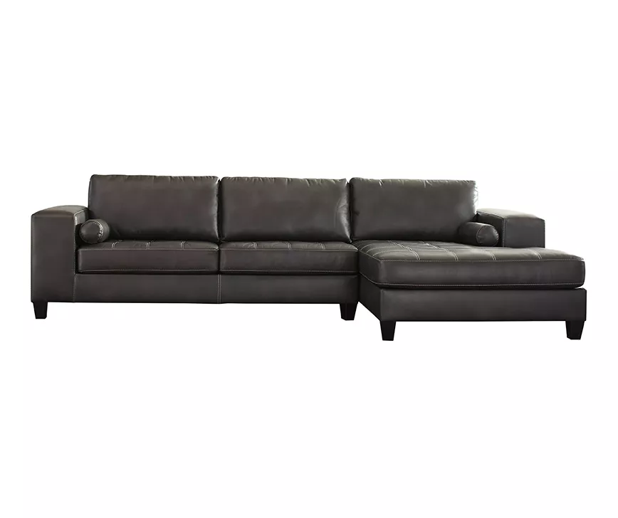 Signature Design By Ashley Nokomis Faux Leather Sectional With Right-Arm-Facing Chaise 3 Signature Design By Ashley Nokomis Faux Leather Sectional With Right-Arm-Facing Chaise
