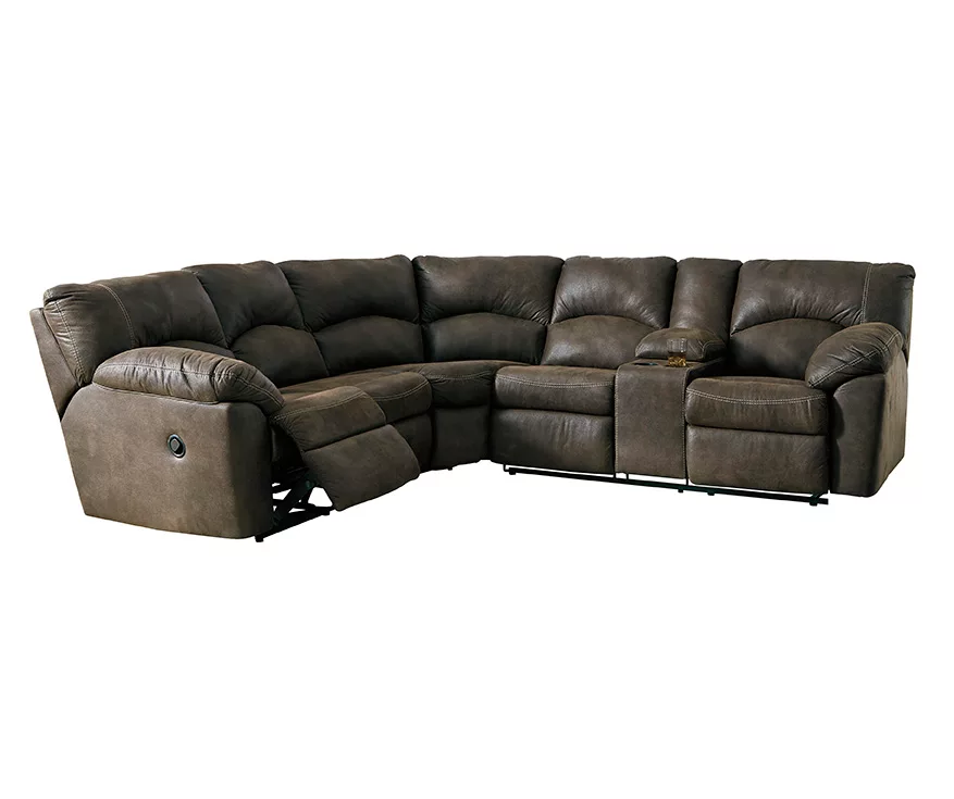 Signature Design By Ashley Tambo Canyon Faux Leather Reclining Sectional 3 Signature Design By Ashley Tambo Canyon Faux Leather Reclining Sectional