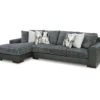 Signature Design By Ashley Larkstone Charcoal 2-Piece Sectional With Left-Facing Chaise -Chic Furniture Store combo870009