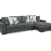 Signature Design By Ashley Larkstone Charcoal 2-Piece Sectional With Right-Facing Chaise -Chic Furniture Store combo870010