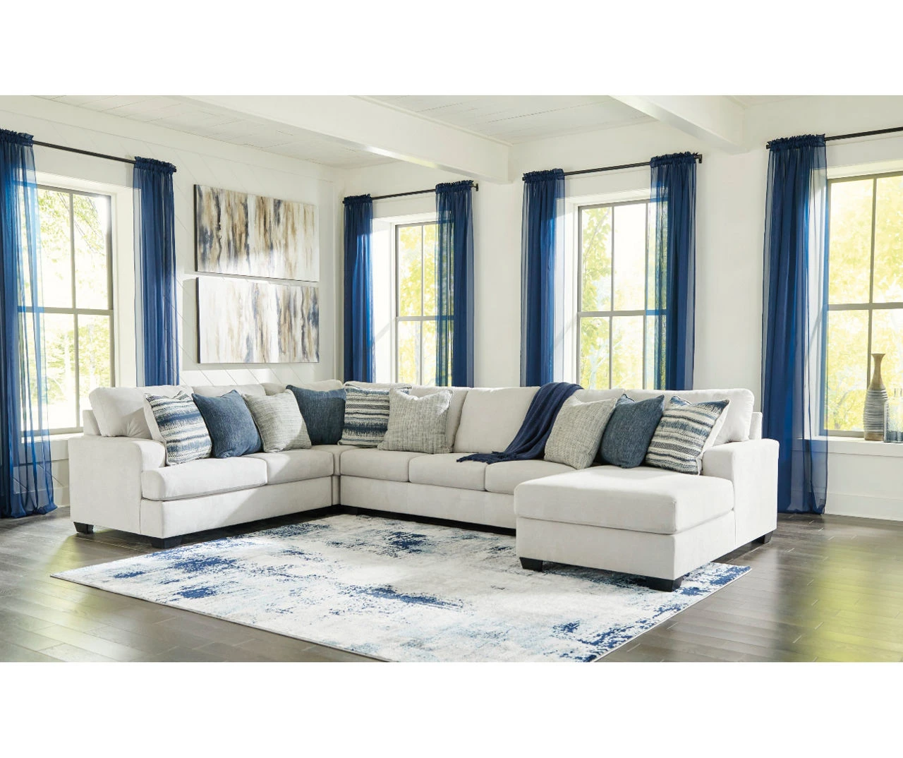Signature Design By Ashley Lowder Stone 5-Piece Sectional With Right-Facing Chaise 4 Signature Design By Ashley Lowder Stone 5-Piece Sectional With Right-Facing Chaise - Image 2