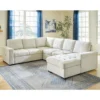 Signature Design By Ashley Millcoe Linen 3-Piece Sectional With Pop-Up Bed -Chic Furniture Store combo870027