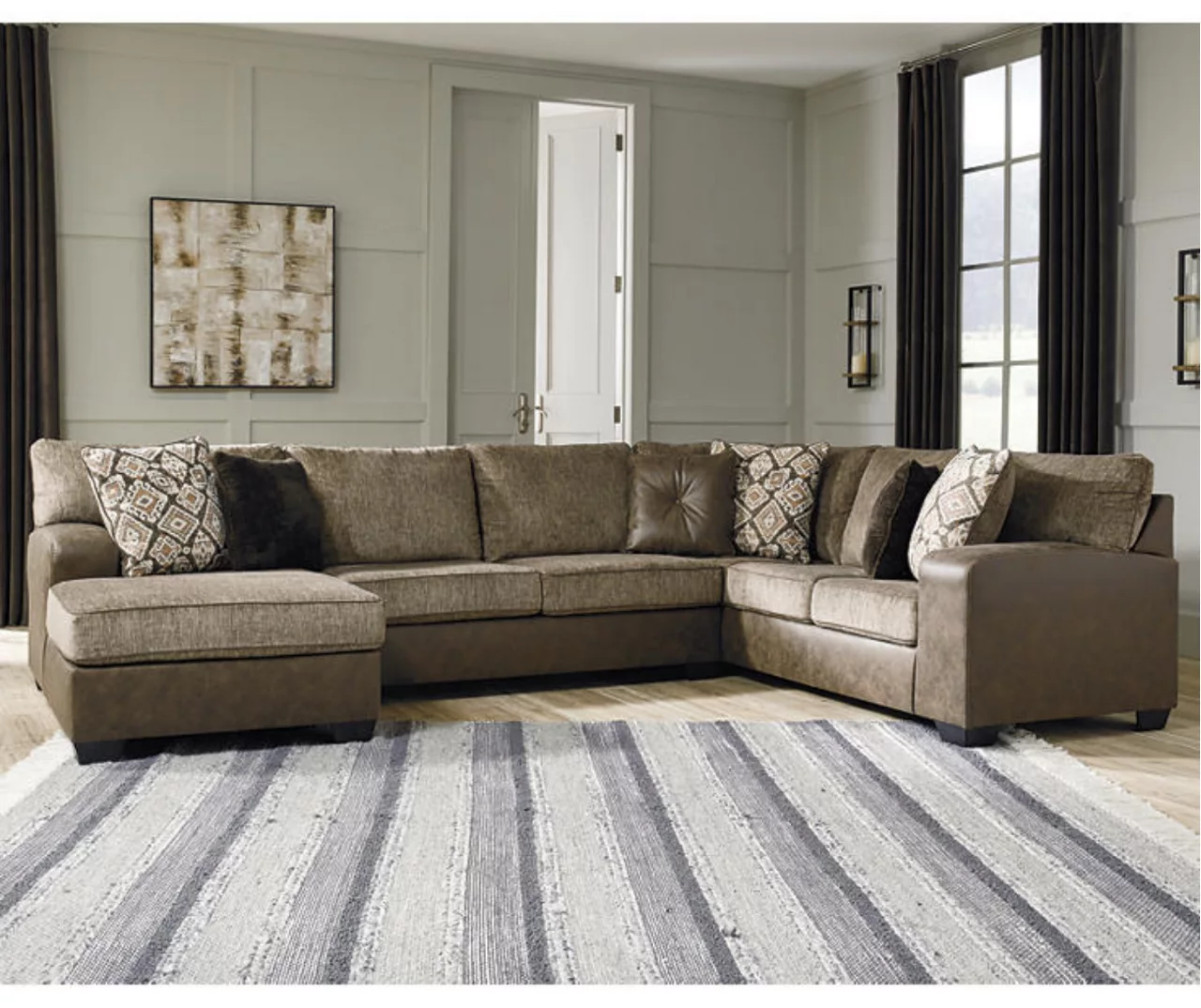 Signature Design By Ashley Abalone Faux Leather Sectional 4 Signature Design By Ashley Abalone Faux Leather Sectional - Image 2