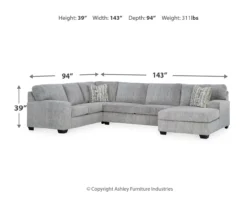 Broyhill Pembrey Pewter 3-Piece Sectional -Chic Furniture Store combo980194 5